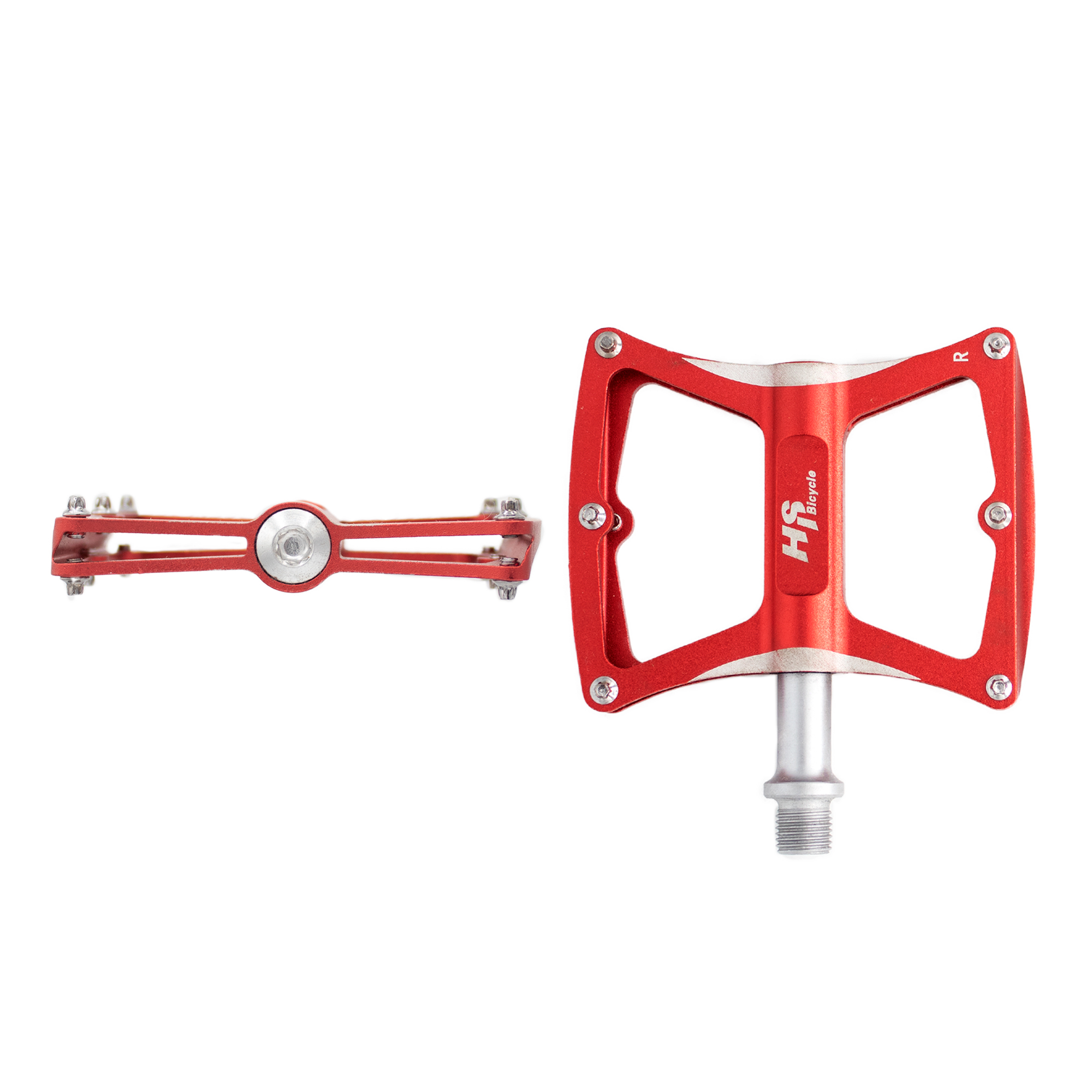 Ciclometa Detalles Pedales para bicicleta 1/2 BMX 1/2 de aluminio ALNC-548  rojo