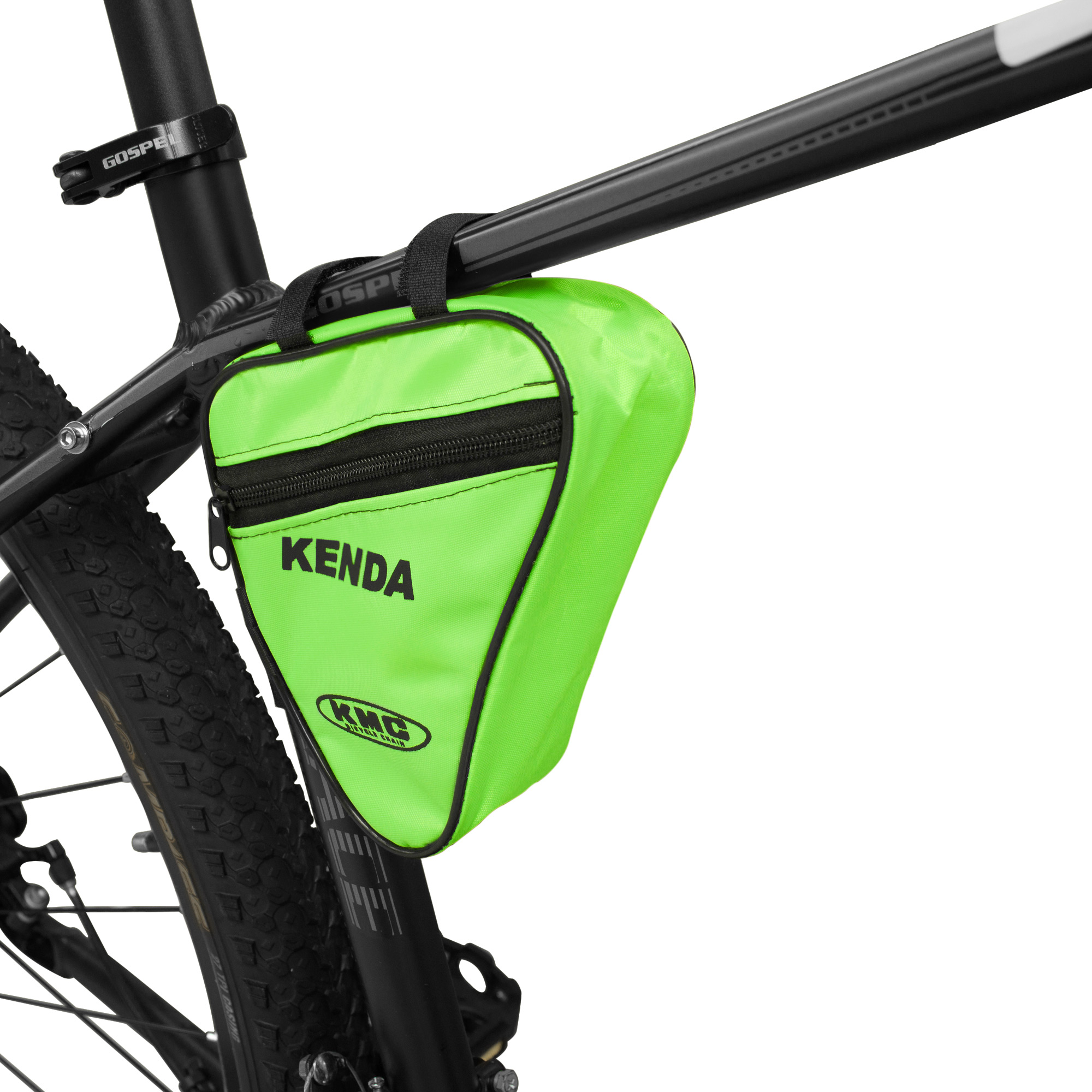 Ciclometa Detalles Bolsa porta herramienta para bicicleta mini verde  fosforescente PVC con vinil