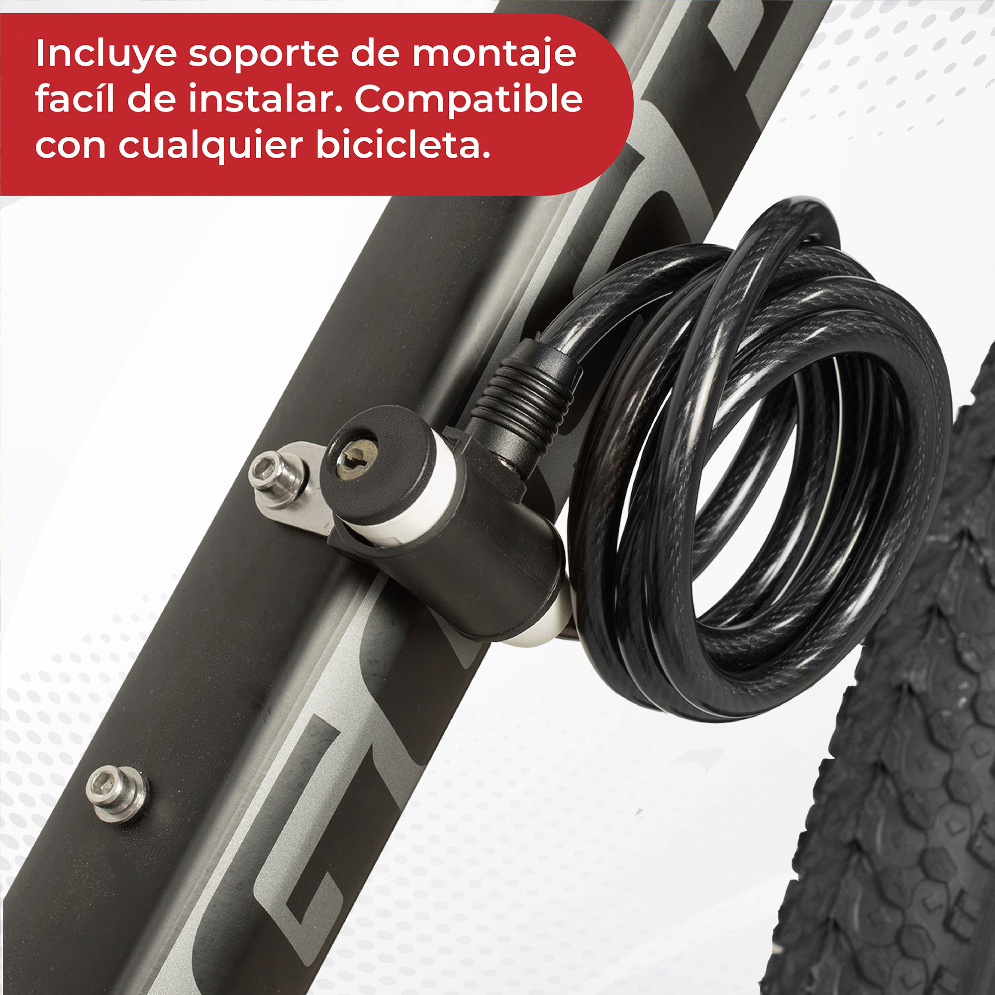 Ciclometa Detalles Candado de cable para bicicleta L:100cm G:20mm
