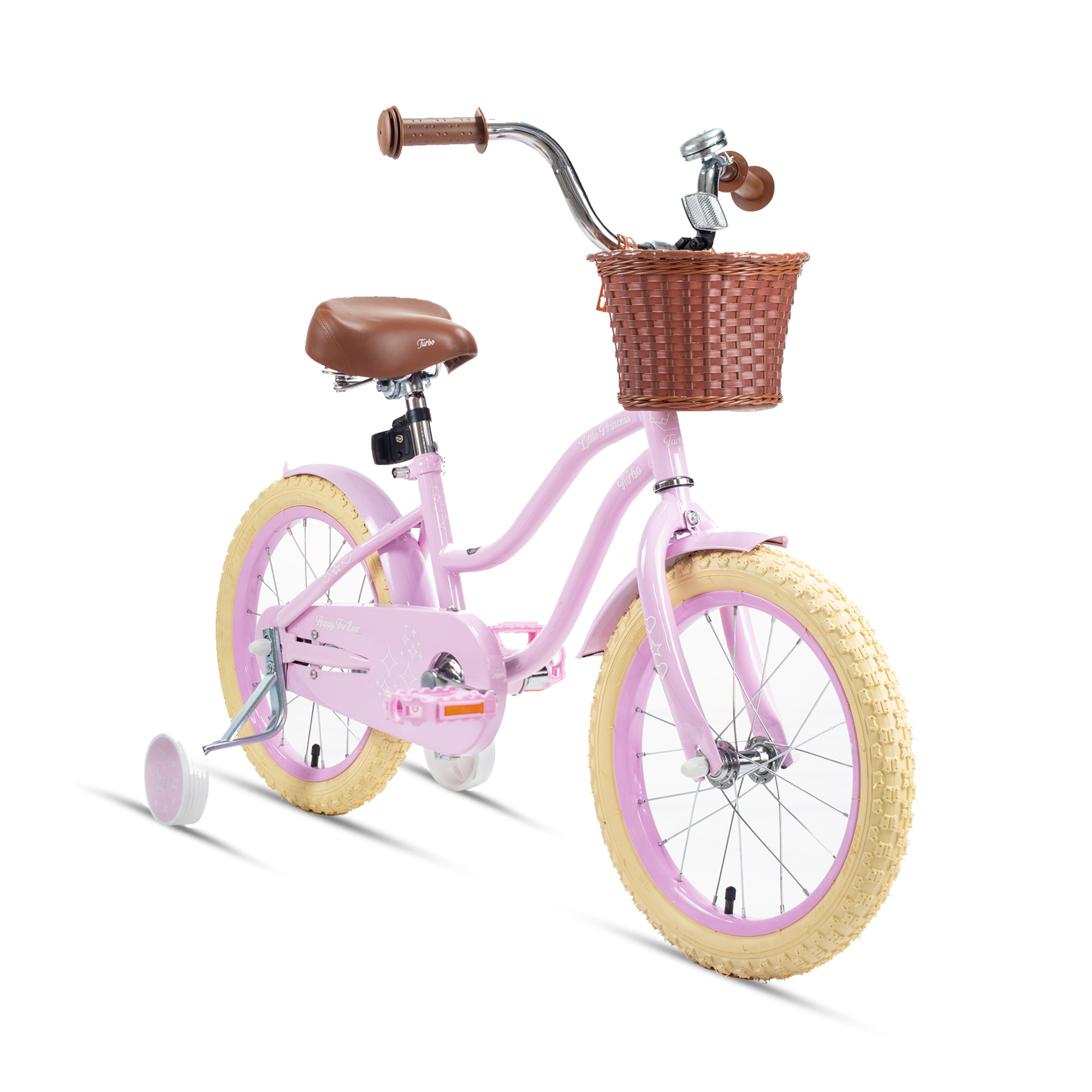 Ciclometa Detalles Bicicleta R 16 Infantil para Niña Little Princess rosa  Turbo
