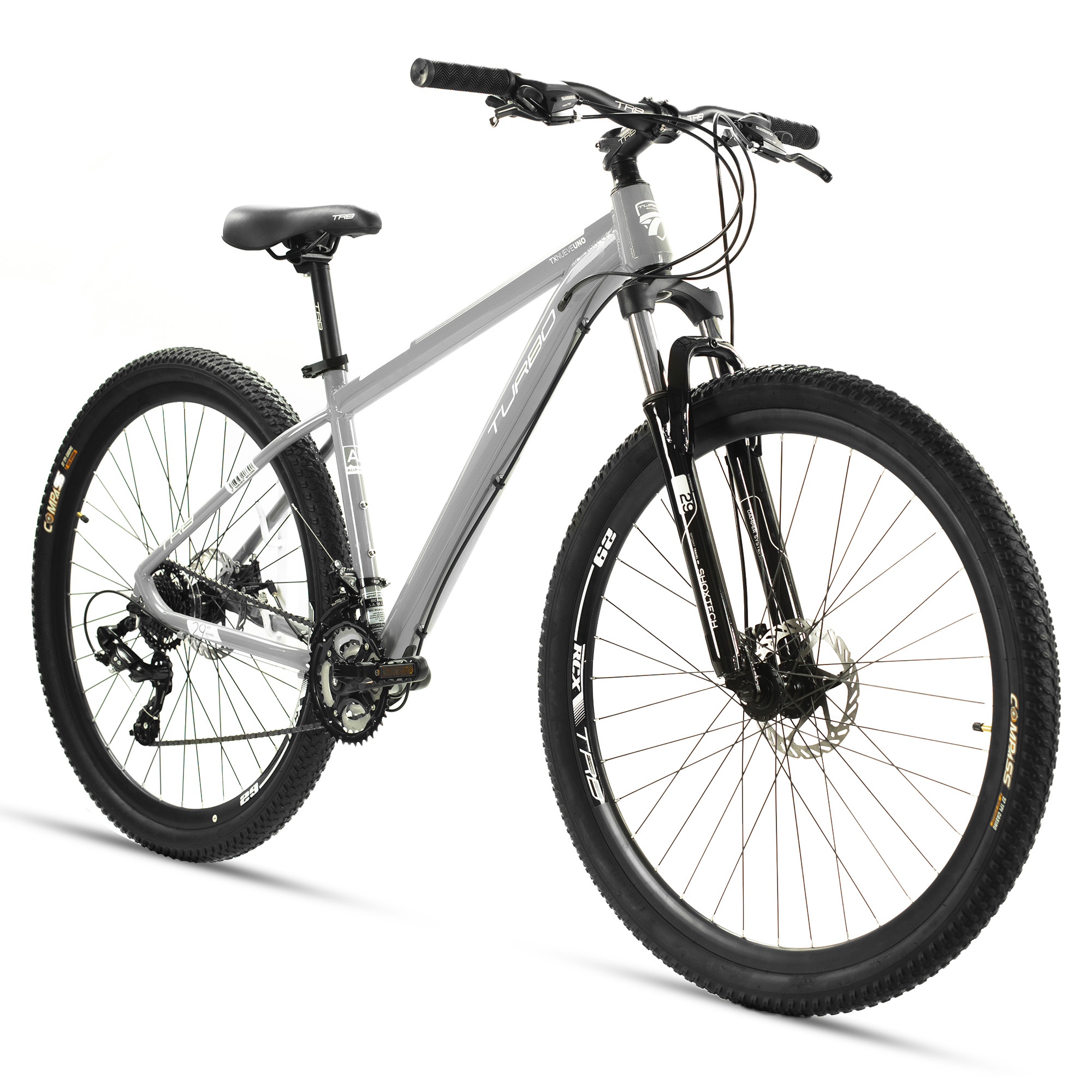 Ciclometa Detalles Bicicleta R 29 Montaña TX9.1 21 Velocidades Aluminio  Talla M gris Turbo