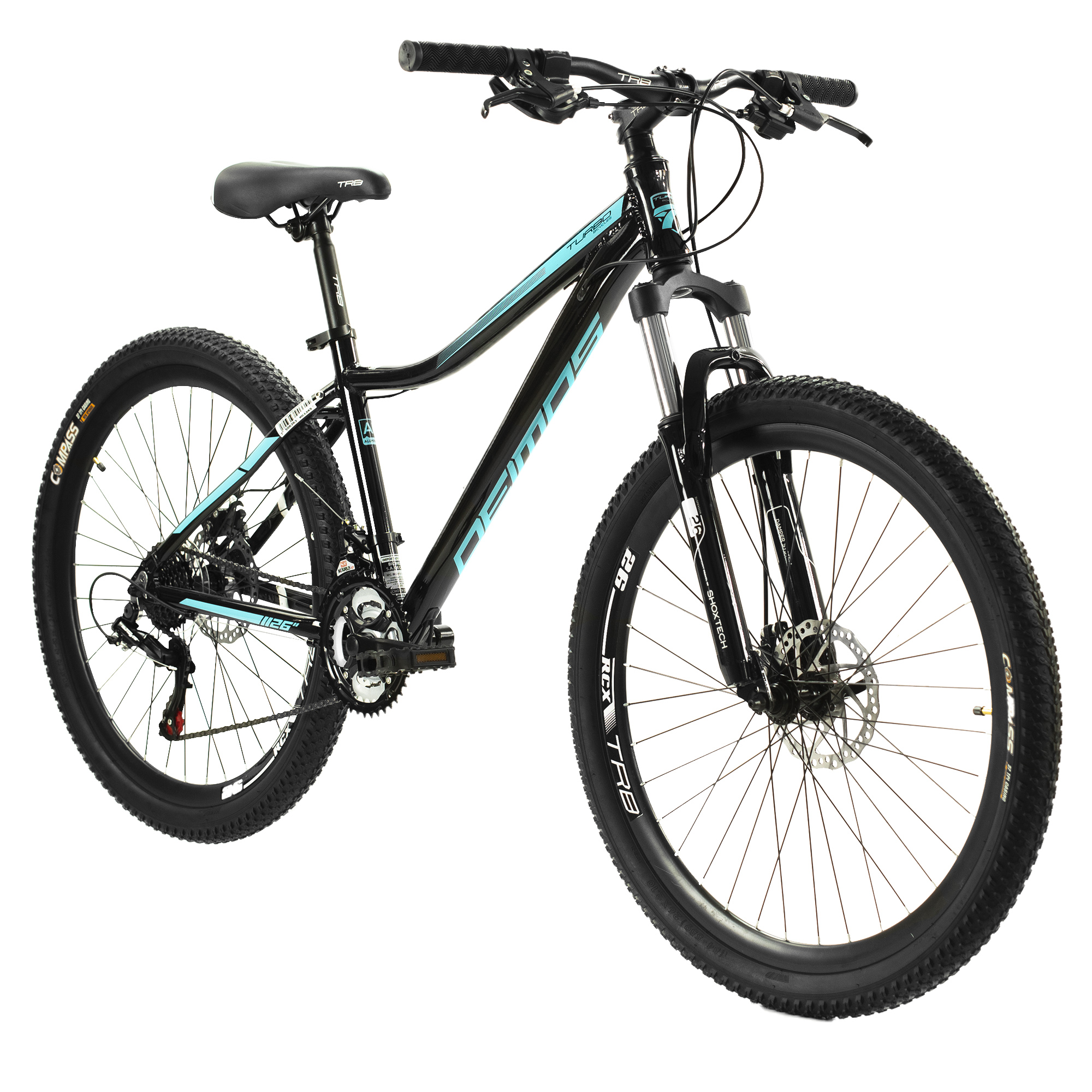 Ciclometa Detalles Bicicleta R 26 Montaña para Mujer Deimos-W 21  Velocidades Aluminio negra aqua Talla S Turbo