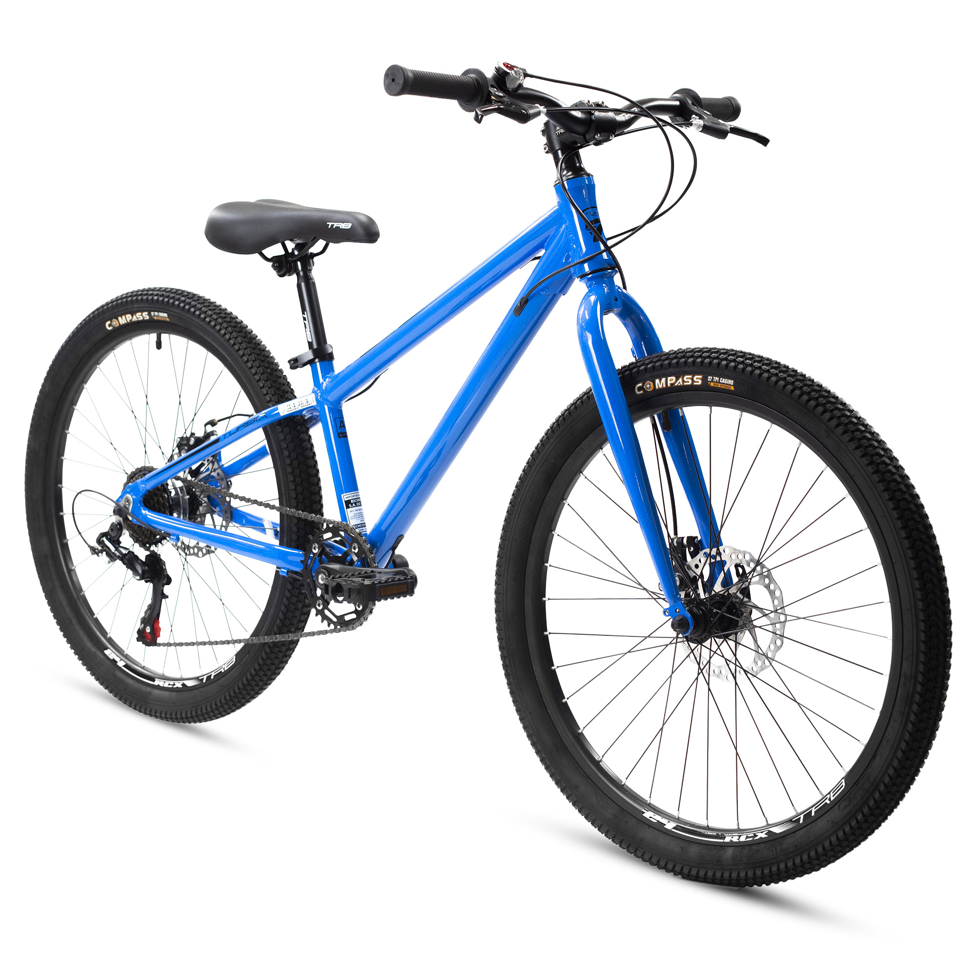 Disfraces Cambio Dentro Ciclometa Detalles Bicicleta R 24 Infantil para Niño TX 4.1 Sky Blue  Hibrida de aluminio 7 Velocidades azul Turbo