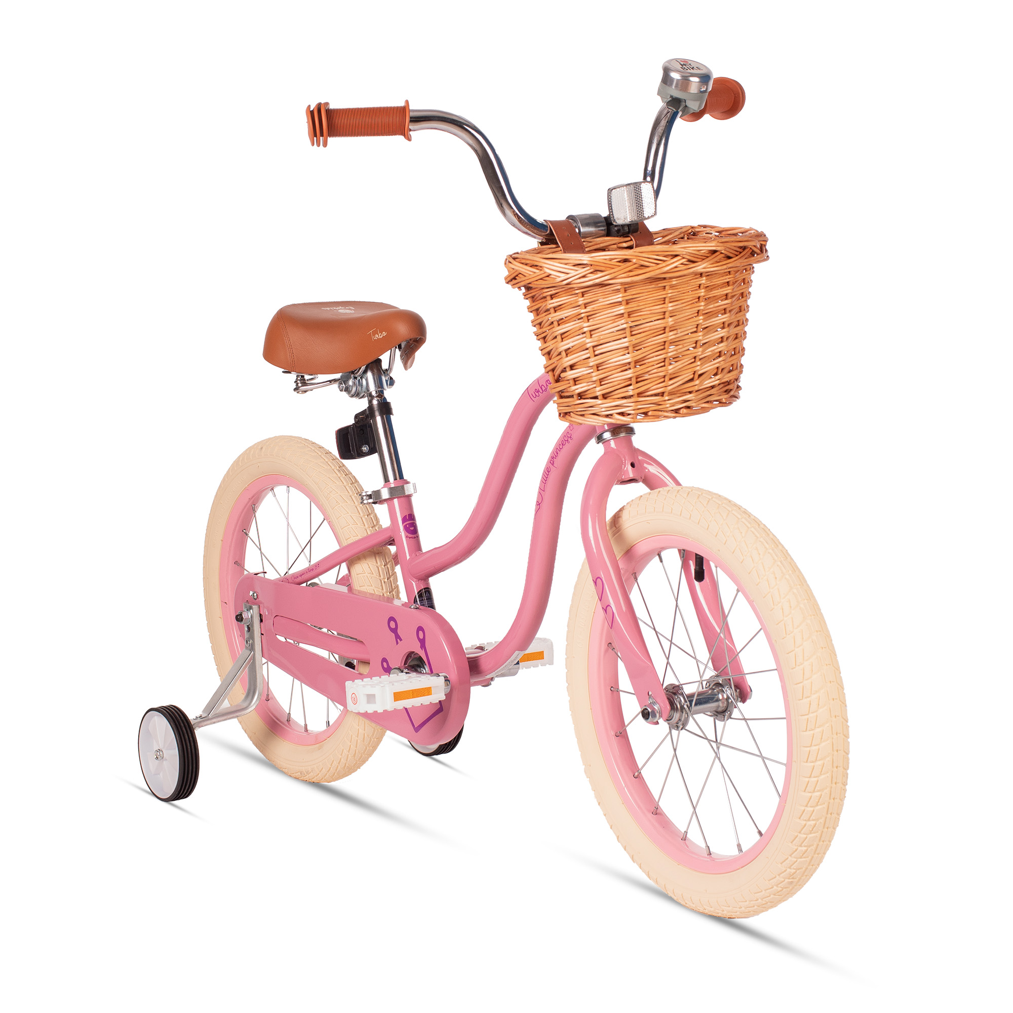 Ciclometa Detalles Bicicleta R 16 Infantil para Niña Little Princess rosa  Turbo