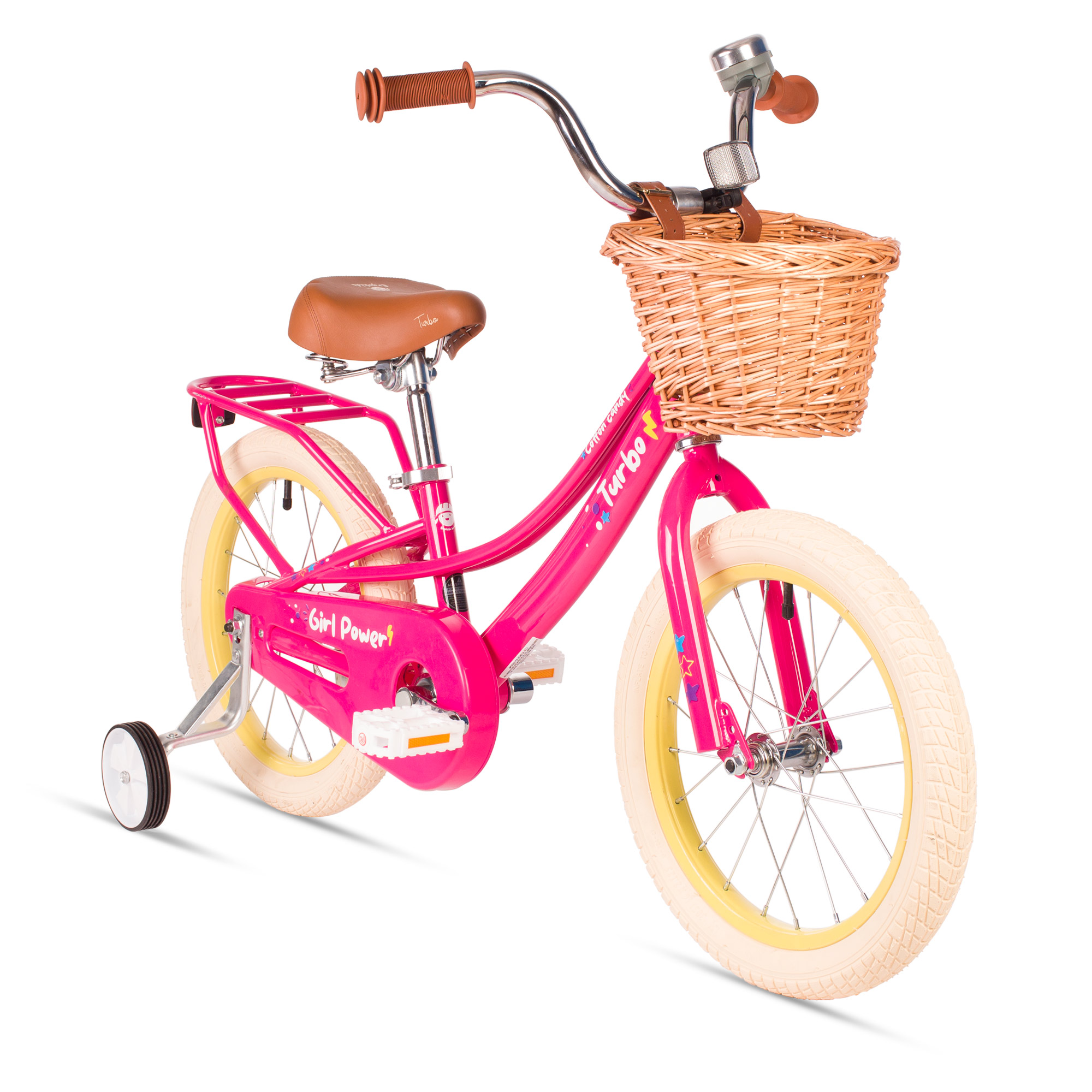 Ciclometa Detalles Bicicleta R 16 Infantil para Niña Cotton Candy fucsia  Turbo