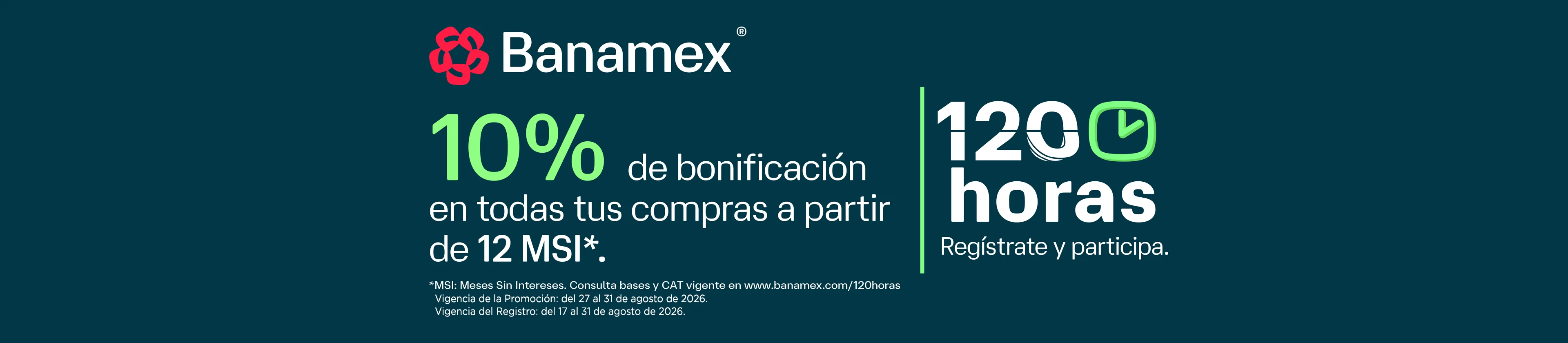 120 horas Banamex