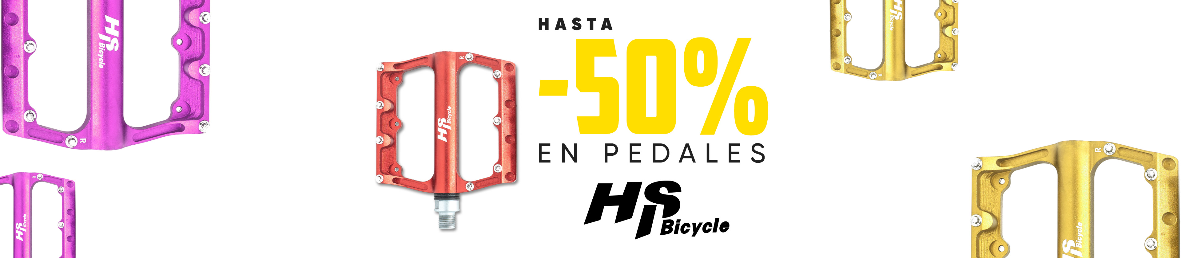 PEDALES  CON 50% DE DESCUENTO